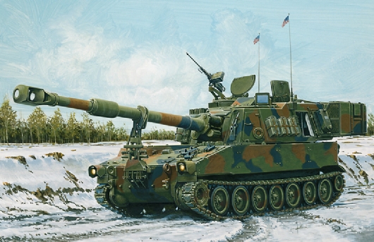 Сборная модель Italeri 372 Самоходная 155-мм. гаубица M109A6 «Паладин», 1/35