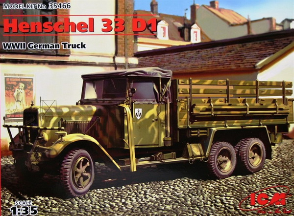 Сборная модель ICM 35466 Хеншель Hs 33 D1 немецкий грузовой автомобиль, 1/35