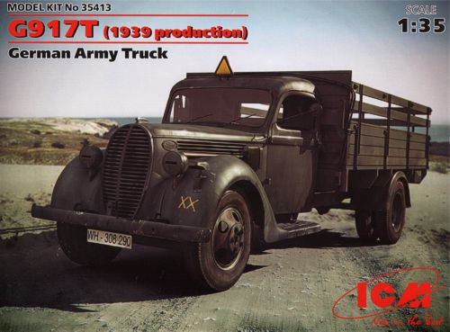 Сборная модель ICM 35413 G917T (производства 1939), немецкий грузовой автомобиль, 1/35