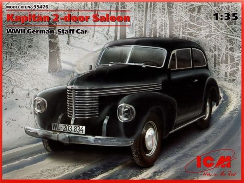Сборная модель ICM 35476 Опель «Капитан» 2-дверный седан, германский легковой автомобиль, 1/35