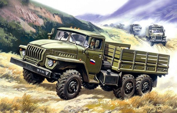 Сборная модель ICM 72611 Урал-4320 армейский грузовик, 1/72