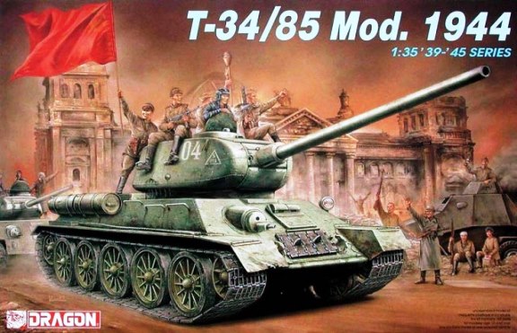 Сборная модель Dragon 6066 Советский средний танк Т-34/85, 1/35