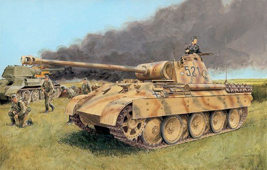 Сборная модель Dragon 6164 Танк Sd.Kfz.171 Panther D, 52nd Battalion, Panzer Regiment 39 (Курское наступление июль 1943), 1/35
