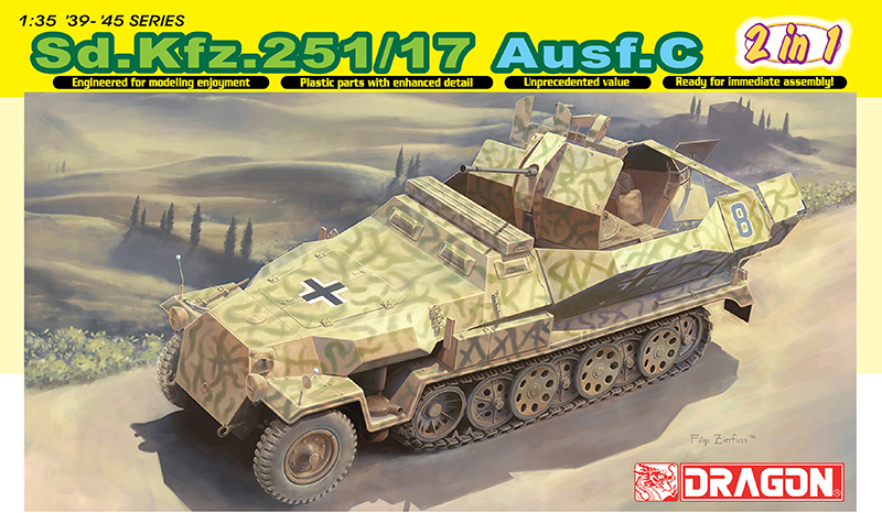Сборная модель Dragon 6592 Немецкий БТР Sd.Kfz. 251/17 Ausf.C (2 in 1), 1/35
