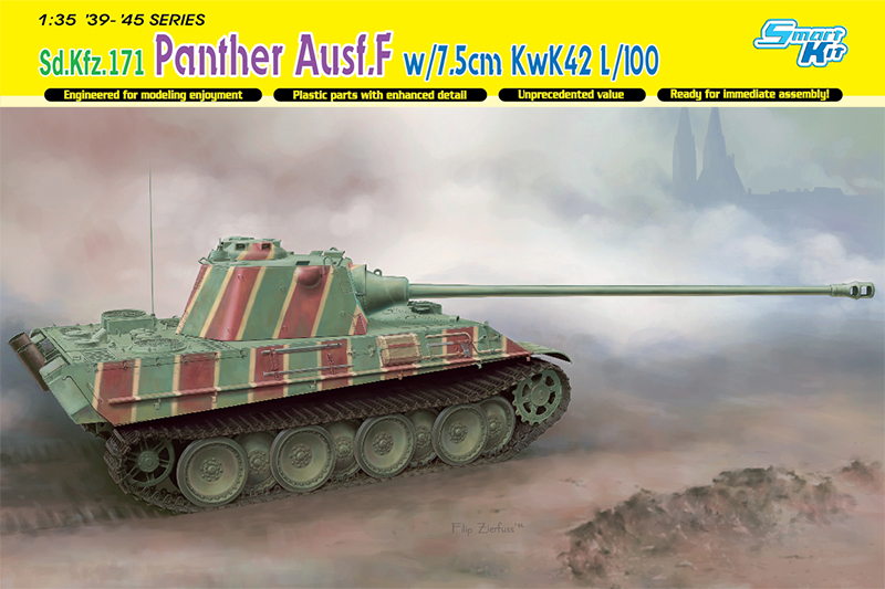 Сборная модель Dragon 6799 Немецкий танк Sd.Kfz.171 Panther Ausf.F w/7.5cm KwK42 L/100, 1/35