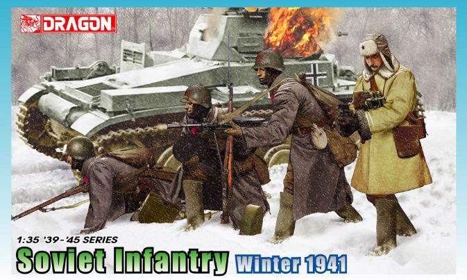 Сборная модель Dragon 6744 Советская пехота зима 1941, 1/35