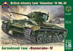 Сборная модель ARK-models 35017 Английский танк «Валентайн» IV, 1/35