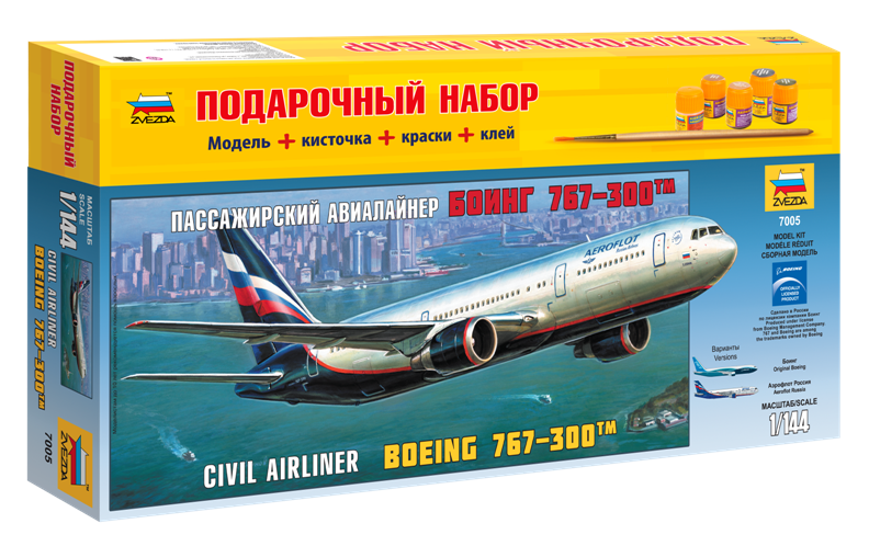 Сборная модель Пассажирский авиалайнер Боинг 767-300