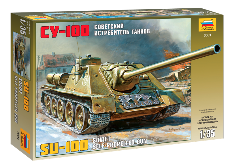 Сборная модель Звезда 3531 Советский истребитель танков СУ-100, 1/35