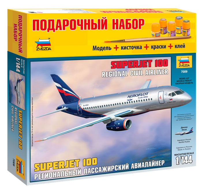 Сборная модель Региональный пассажирский авиалайнер Superjet 100