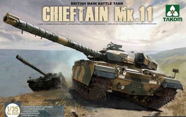 Сборная модель TAKOM 2026 Британский основной танк Chieftain Mk.11, 1/35
