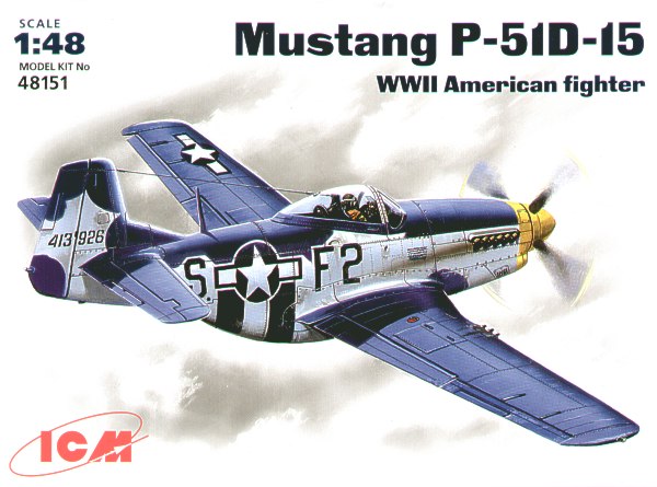 Сборная модель ICM 48151 Mustang P-51D-15 Американский истребитель II МВ, 1/48