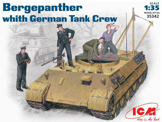 Сборная модель ICM 35342 Бергепантера с немецким танковым экипажем, 1/35
